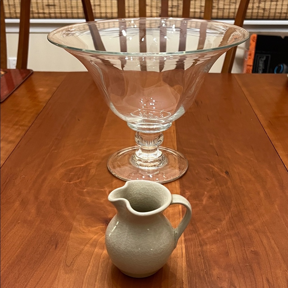 VTG Simon Pearce Belmont Pottery Small Creamer Crackle Ivory